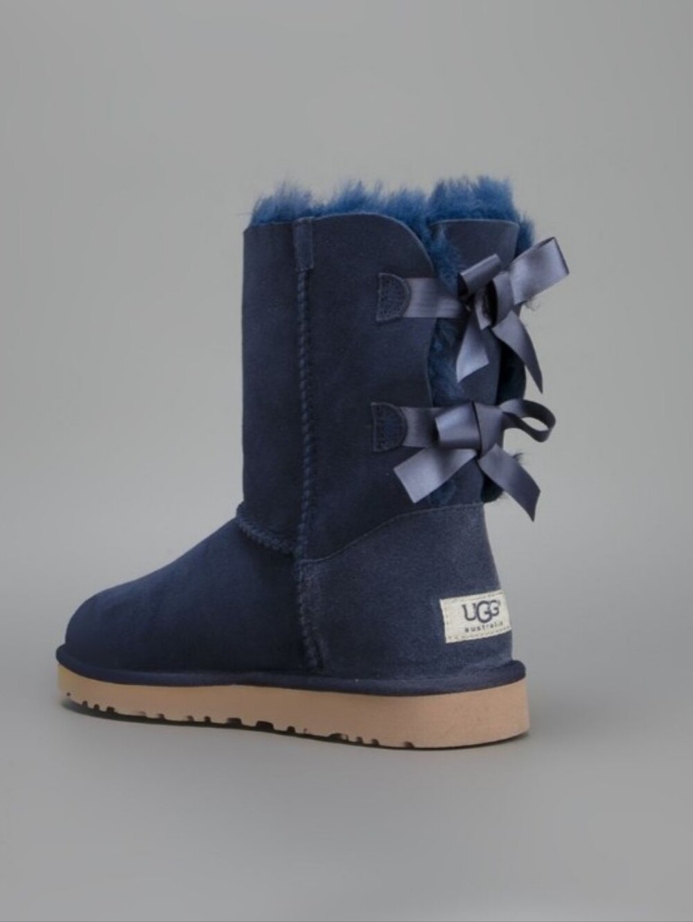 UGG Bailey Bow Navy Boots Size 9